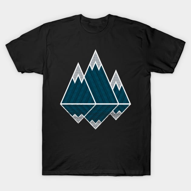 My Mountains and Hiking Art T-Shirt by OneRedFox